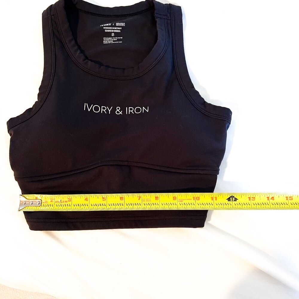 NEW Ivory & Iron Essential Cropped Tank Black Small - Picture 8 of 9
